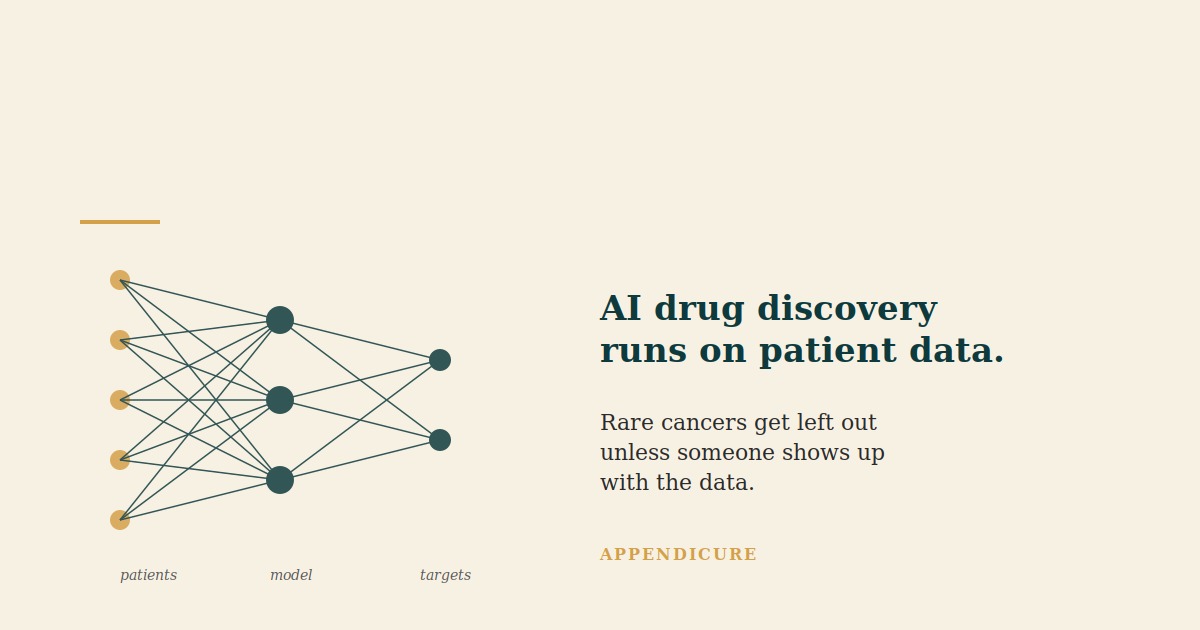 An AI Drug Discovery CEO Told Me They Are Working on Appendix Cancer. Here Is What That Means and What It Doesn’t.