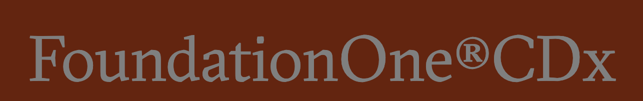 FoundationOne CDx logo, comprehensive tumor genomic profiling test from Foundation Medicine