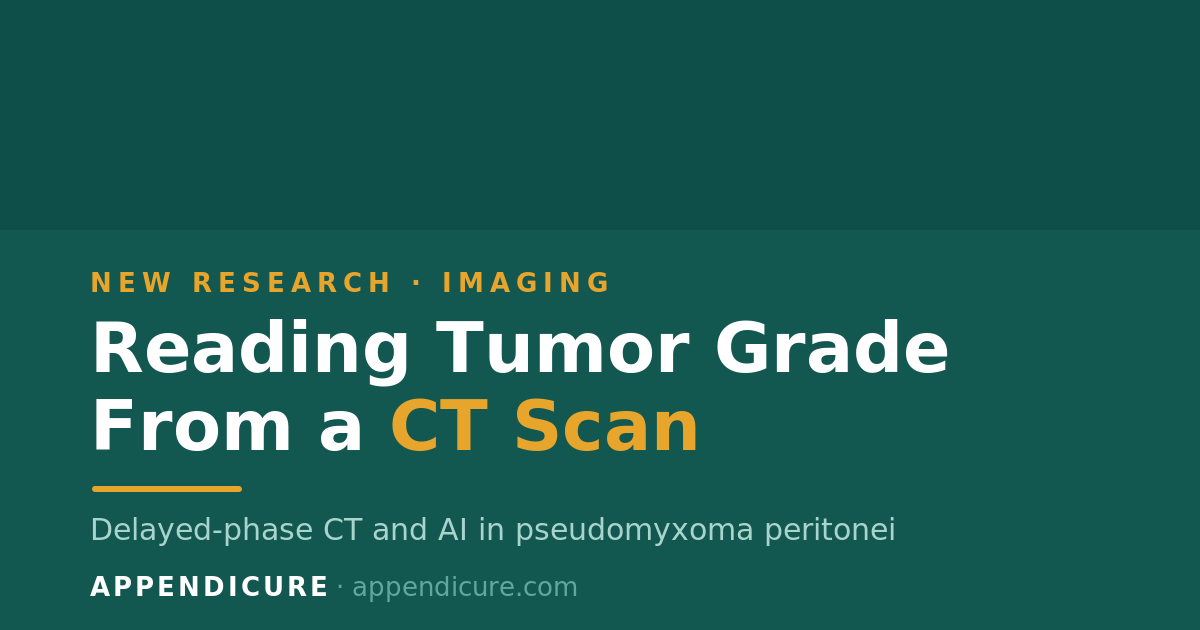 Reading Pseudomyxoma Peritonei Grade From a CT Scan: 1 Promising Study