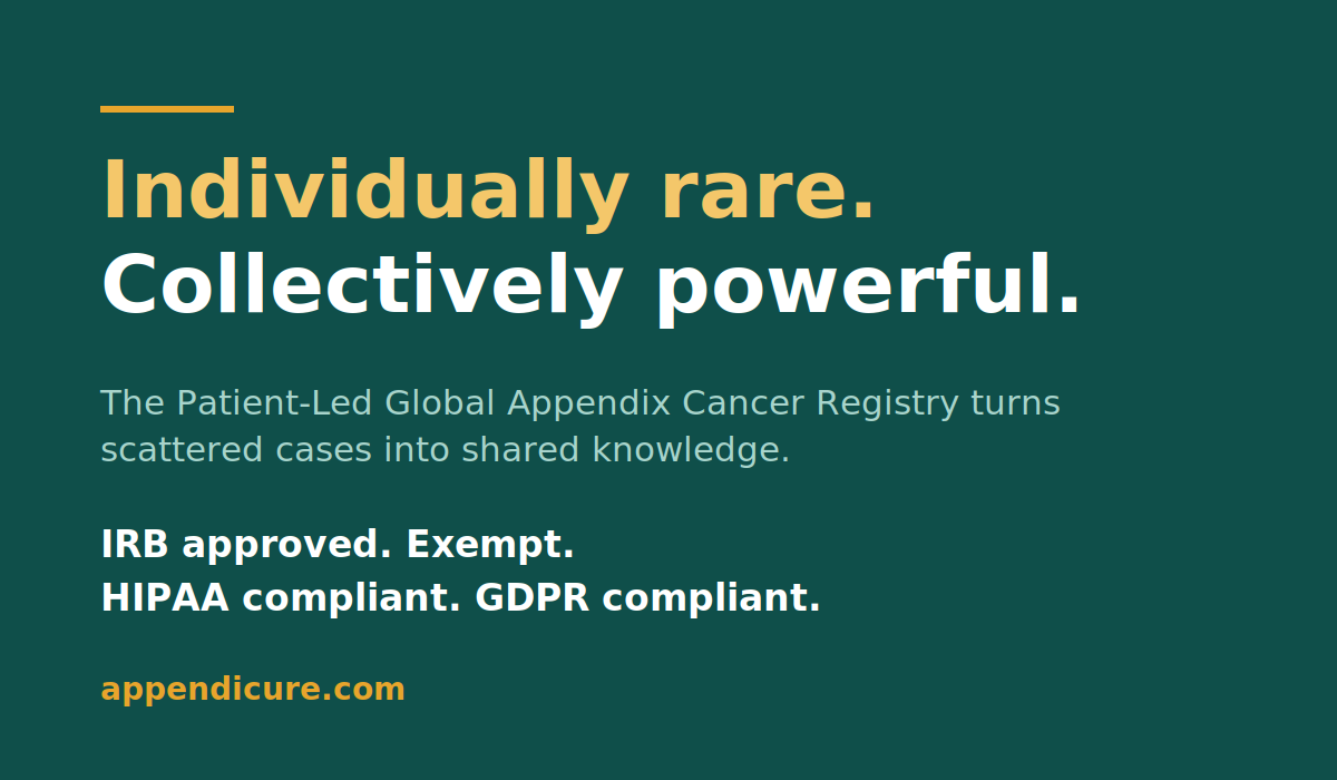 Appendix Cancer Expert Centers and the Case for Sharing Every Story